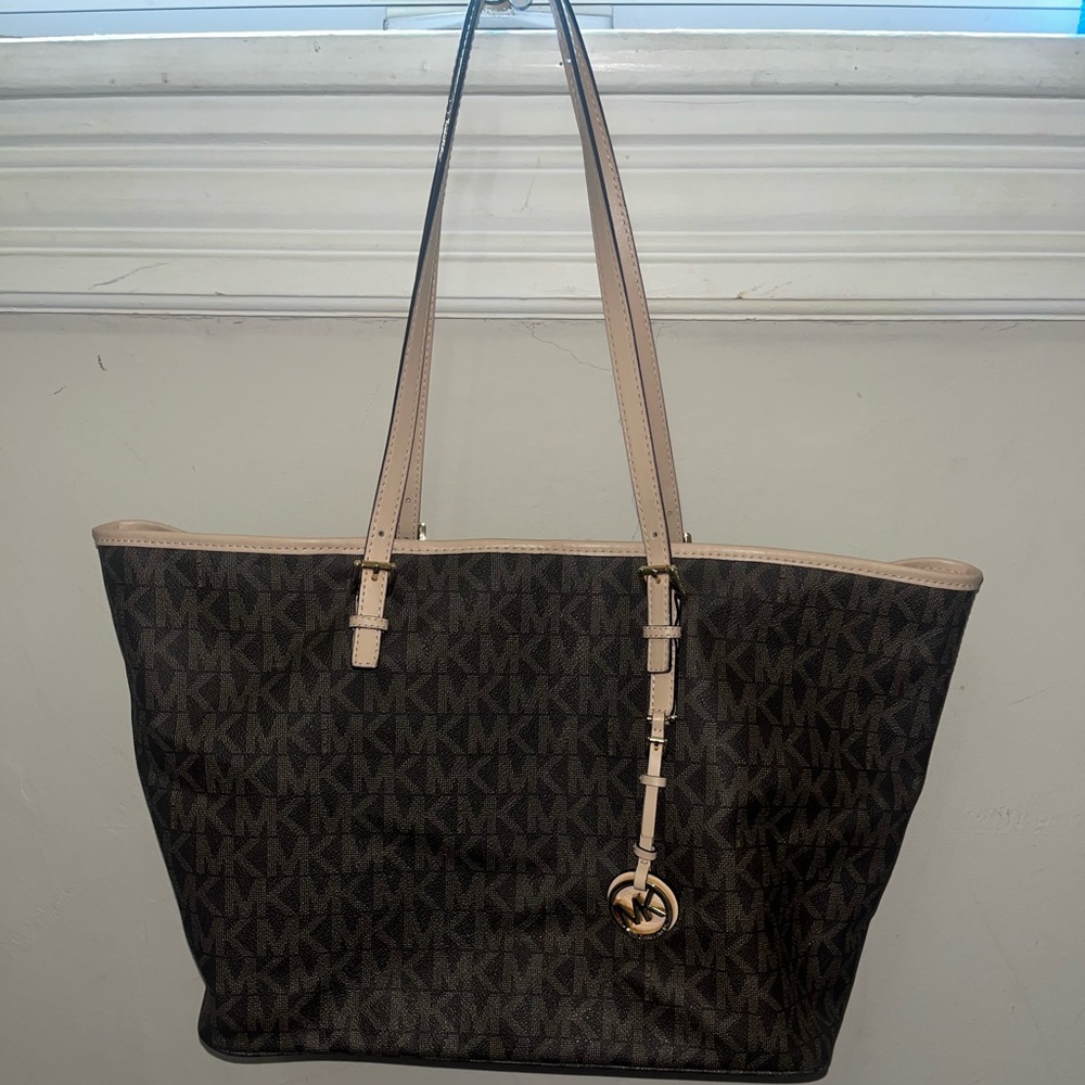 Michael Kors Brown and Tan Signature Tote
